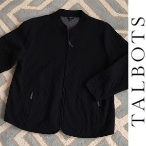 TALBOTS baseball style jacket black 2X